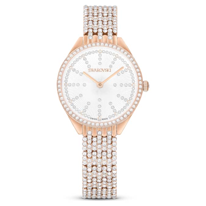 White - rose-gold tone PVD