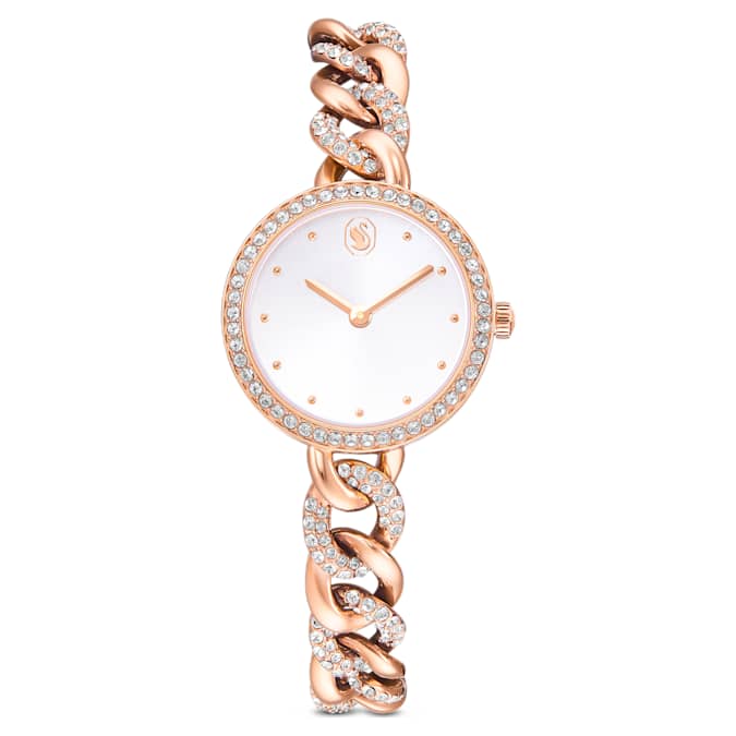 White - rose-gold tone plated