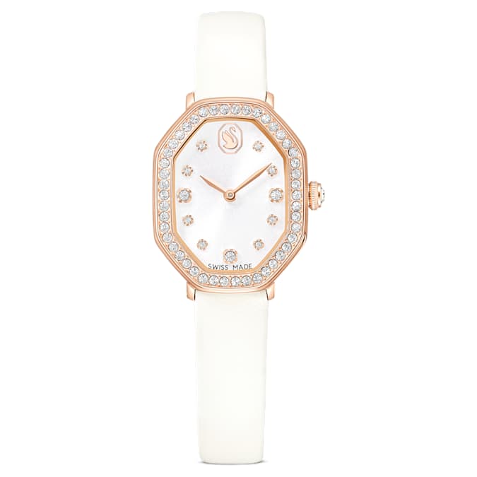 White - rose-gold tone PVD