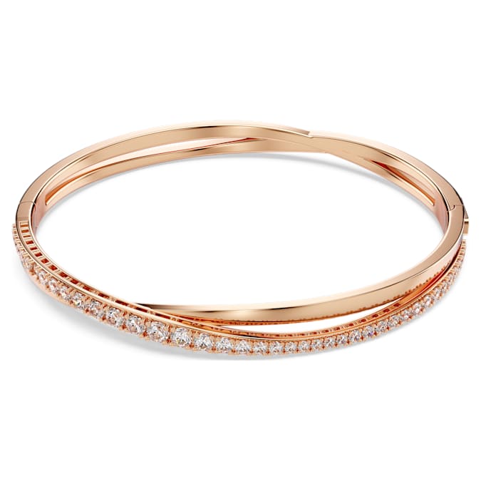 White - rose-gold tone plated