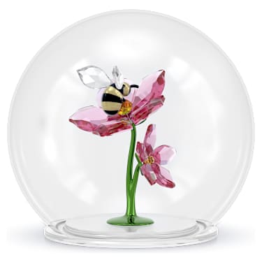 Idyllia Glass Ball Bee and Flowers