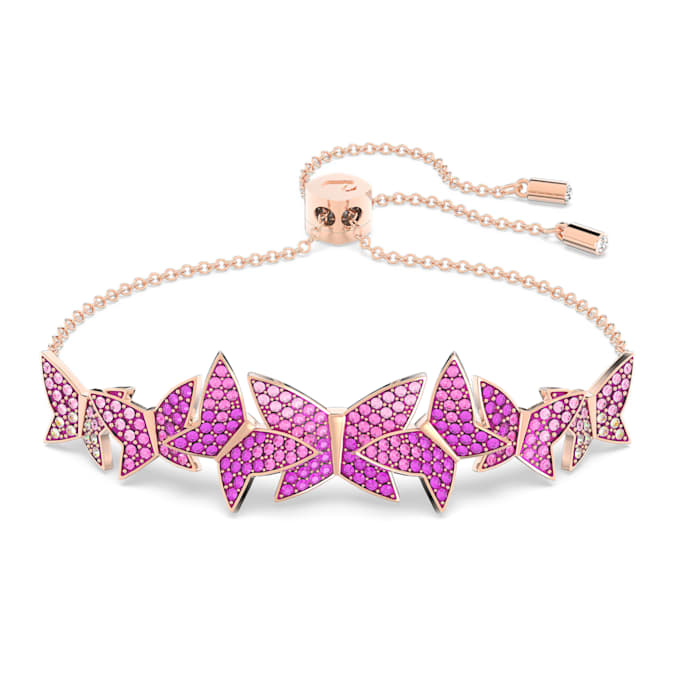 Pink - rose-gold tone plated