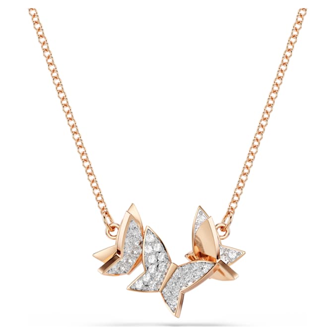 White - rose-gold tone plated