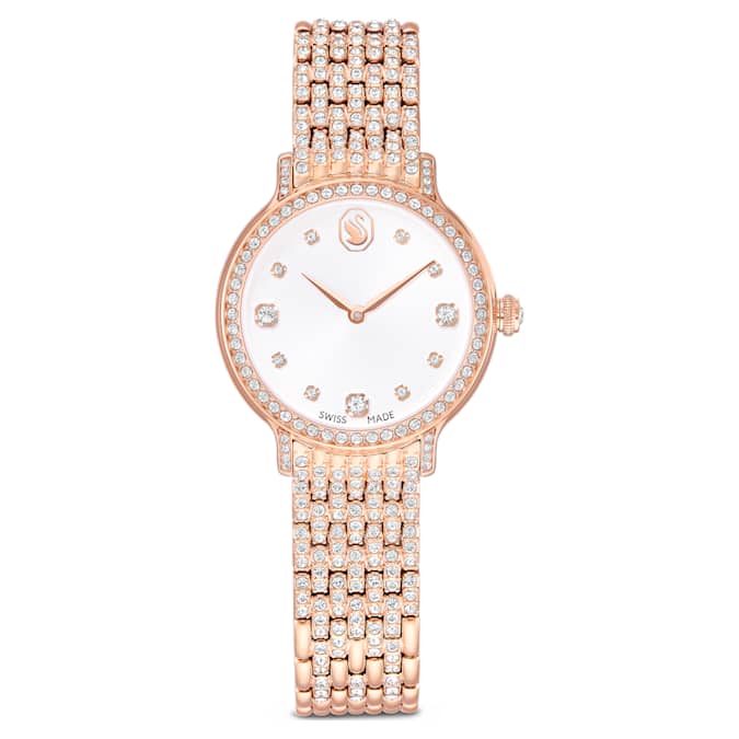 White - rose-gold tone plated