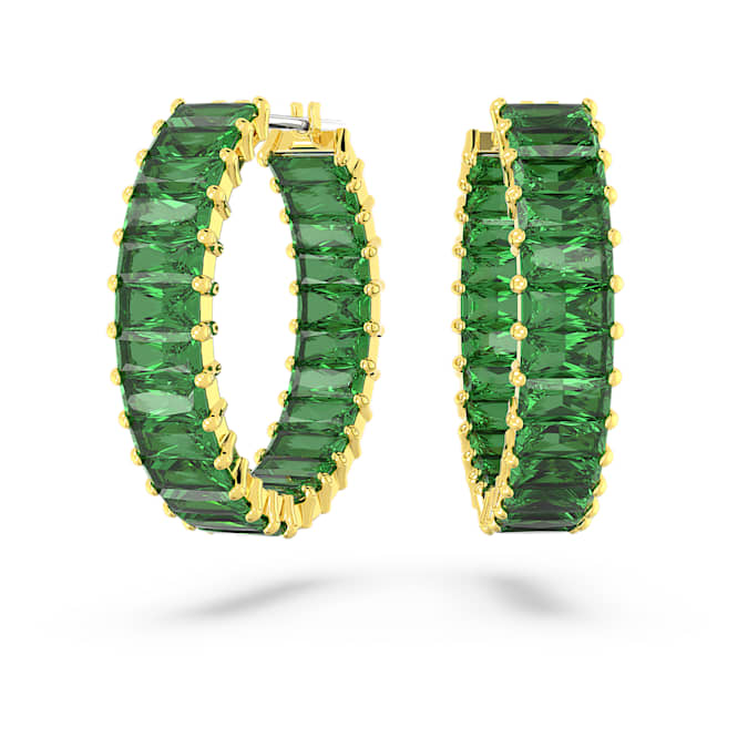 Green - gold-tone plated