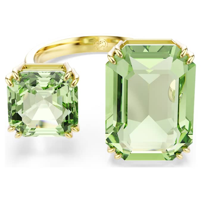 Green - gold-tone plated