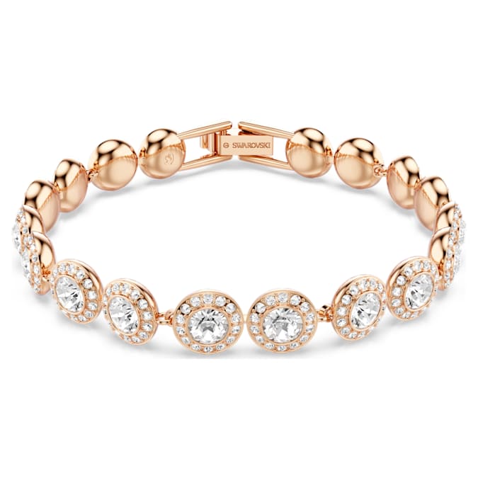White - rose-gold tone plated