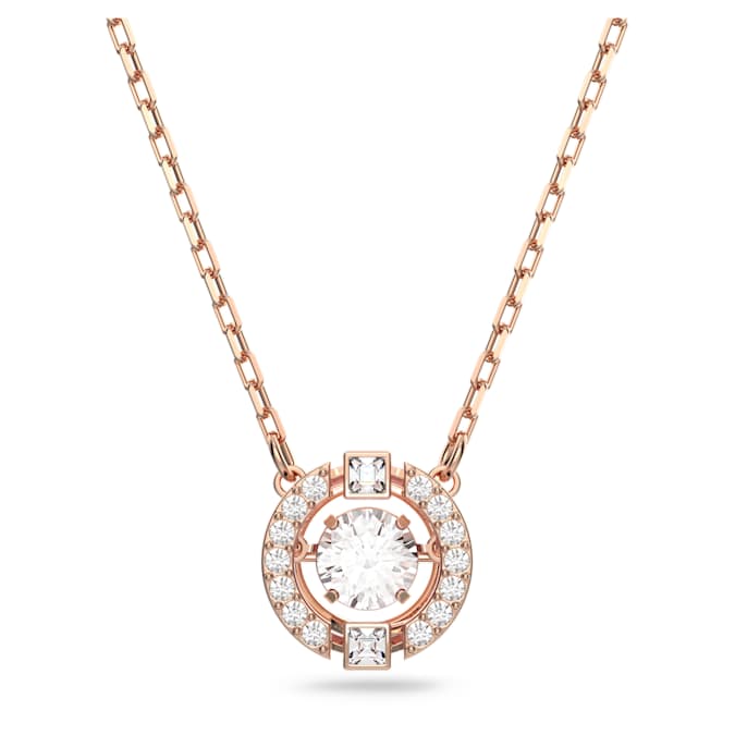 White - rose-gold tone plated